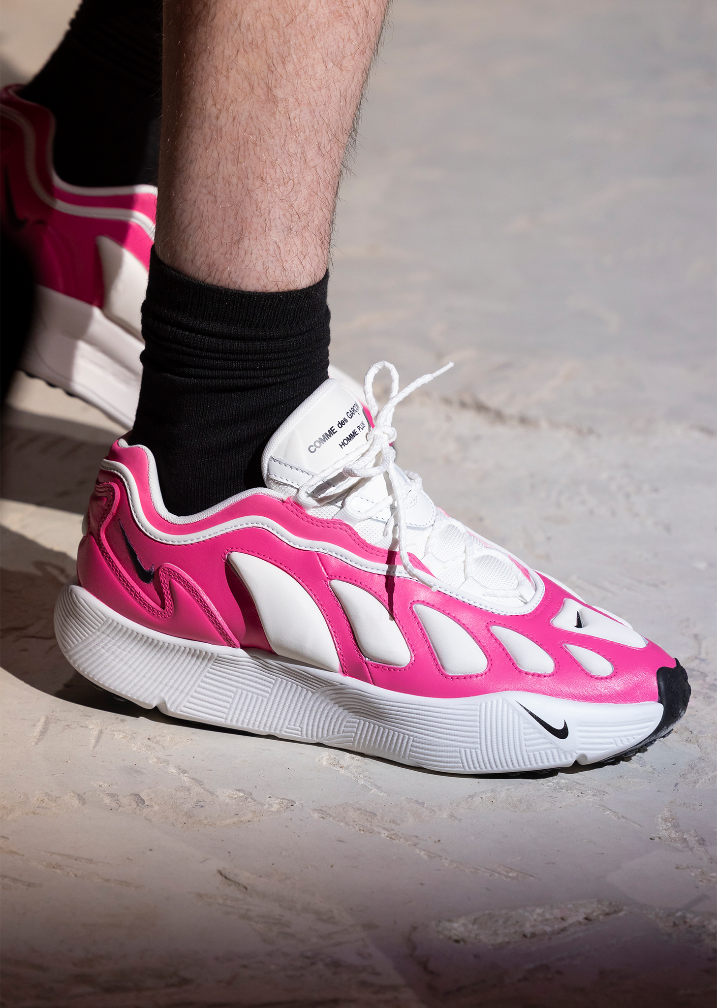 CDG Homme Plus Nike Air Max 96 — Pink / White – La Garçonne CDG Homme Plus Nike Air Max 96 — Pink / White – La Garçonne