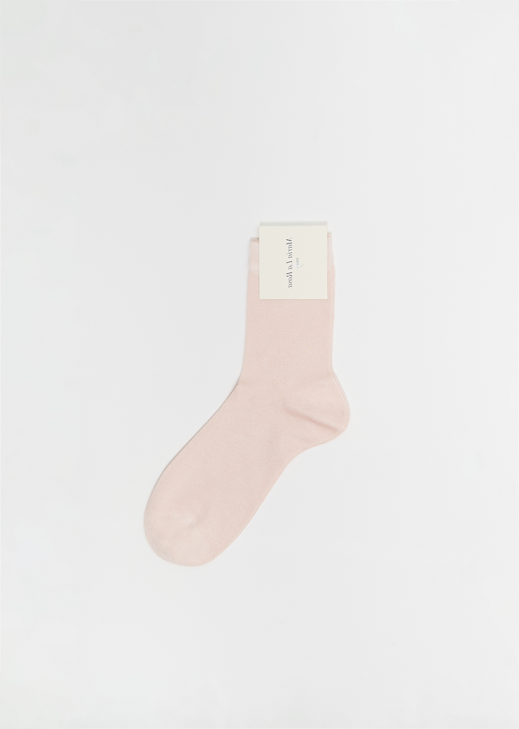 Silk Blend One Ankle Socks — Rosa Baby