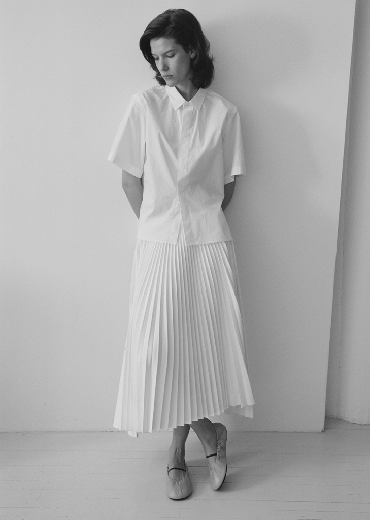 Cotton Belem Short Sleeve Shirt — Off White