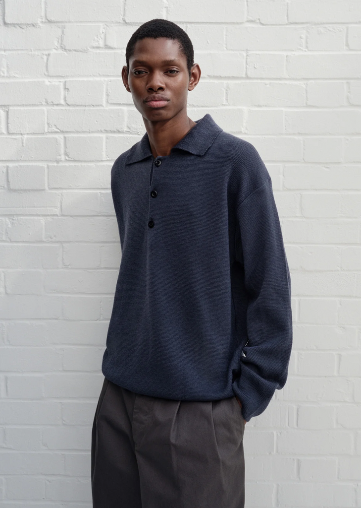 Oversized Wool Knitted Polo