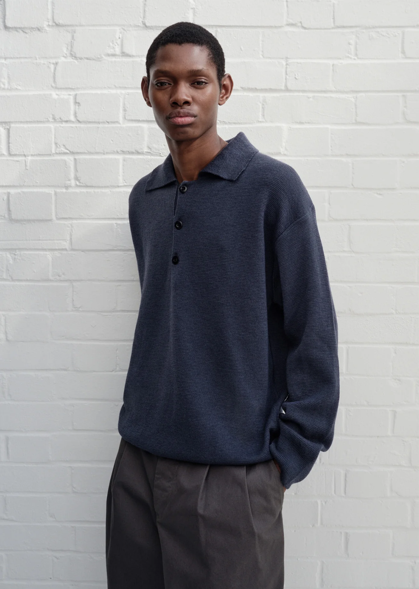 Oversized Wool Knitted Polo – La Garçonne Oversized Wool Knitted Polo – La Garçonne
