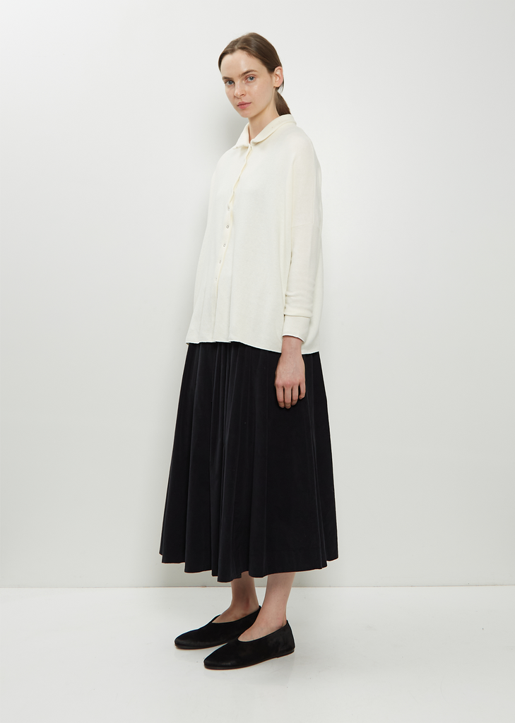 Heavy Jersey Polo Top — Milk