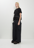 Poplin x Cotton Jersey T-Shirt