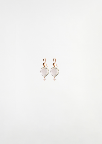 Prasioliate Diamond Earrings