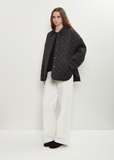 Collared Quilted Poly Jacket