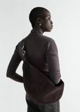 Suede Quiver Clip Bag — Ebony Brown