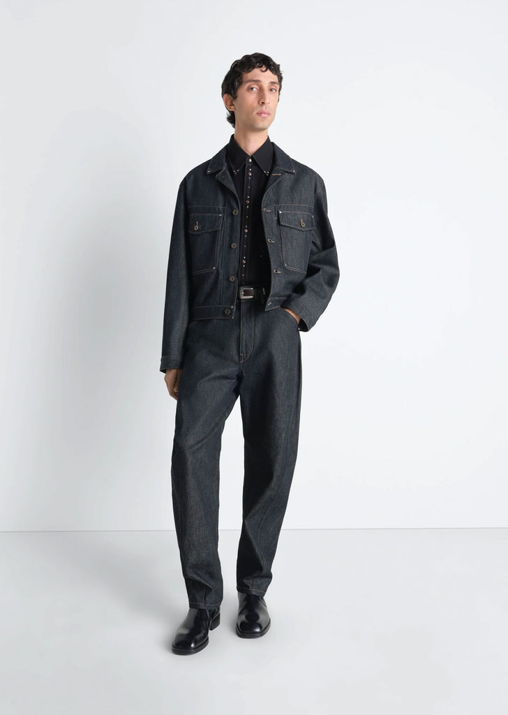 Raw Denim Twisted Workwear Pants