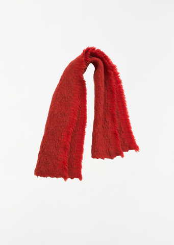 Handspun Dawn Neck Warmer — Flame Red