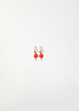 Carnelian Sphere Diamond Earrings