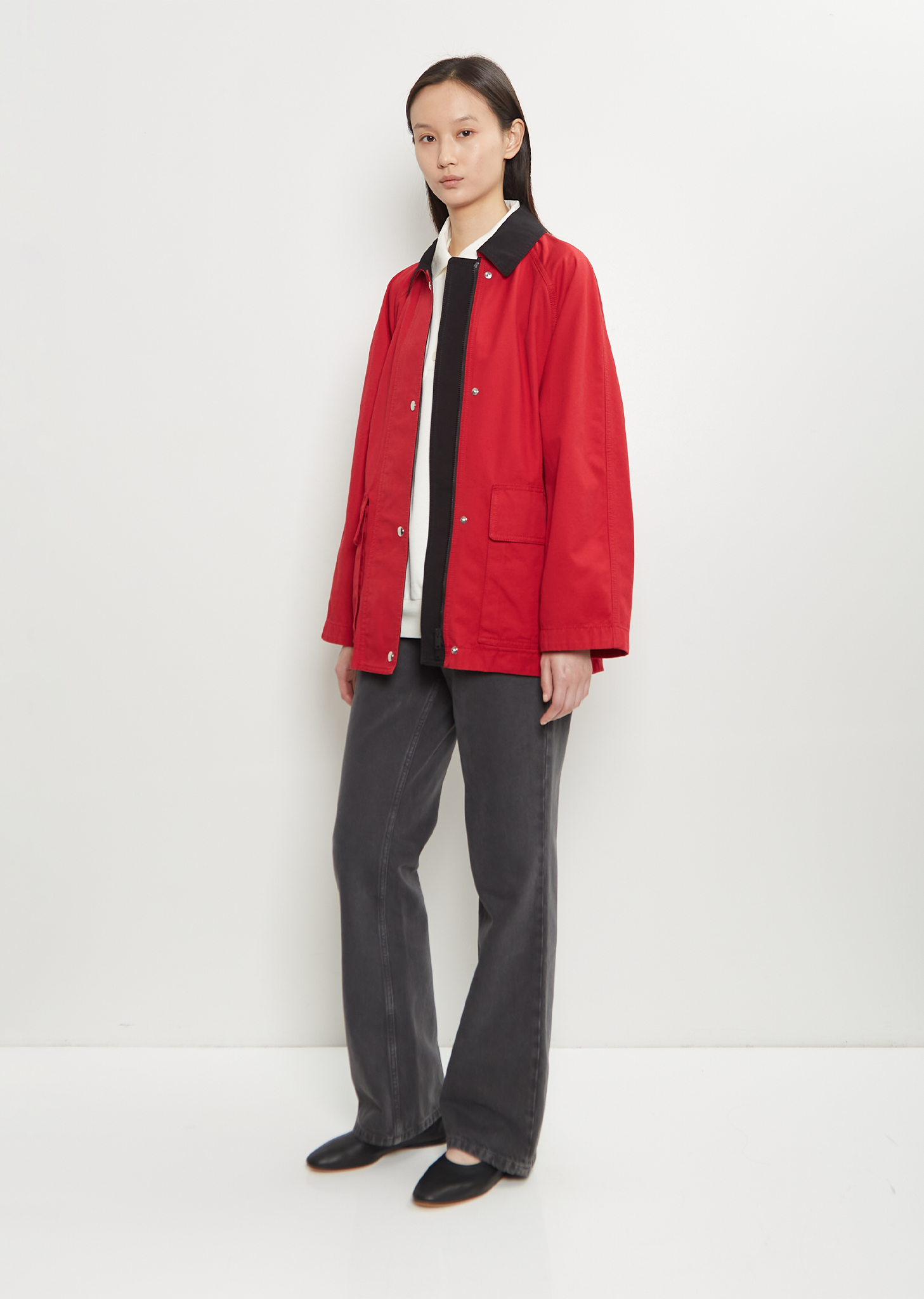 Elodianna Cotton Jacket — Red – La Garçonne Elodianna Cotton Jacket — Red – La Garçonne