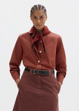 Lambswool Tipped Scout Scarf — Sienna