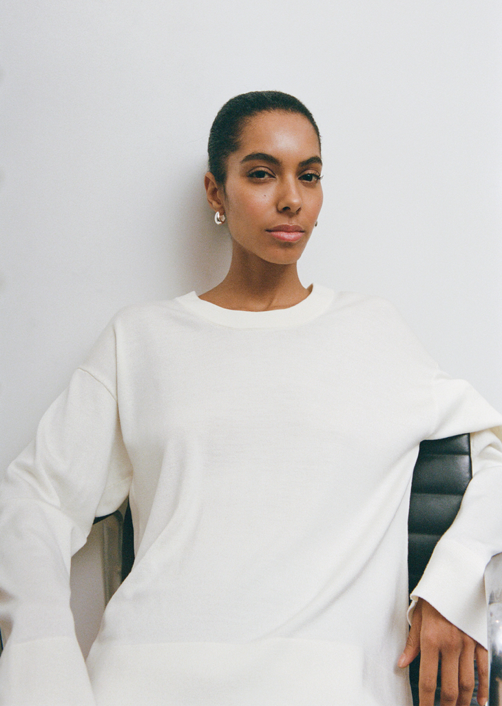 Ren Merino Wool Sweater — Cream