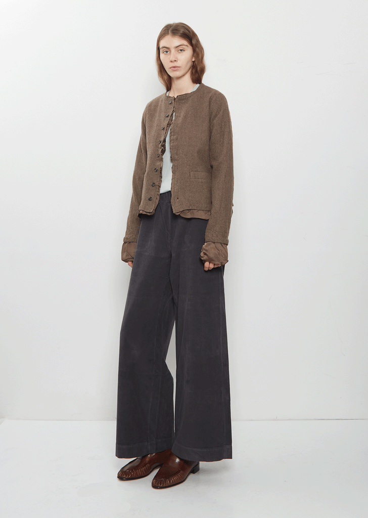 Wool Satin Trim Jacket