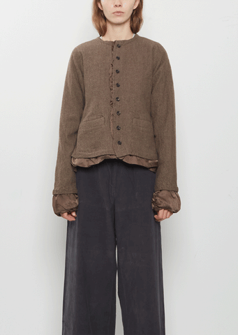 Wool Satin Trim Jacket