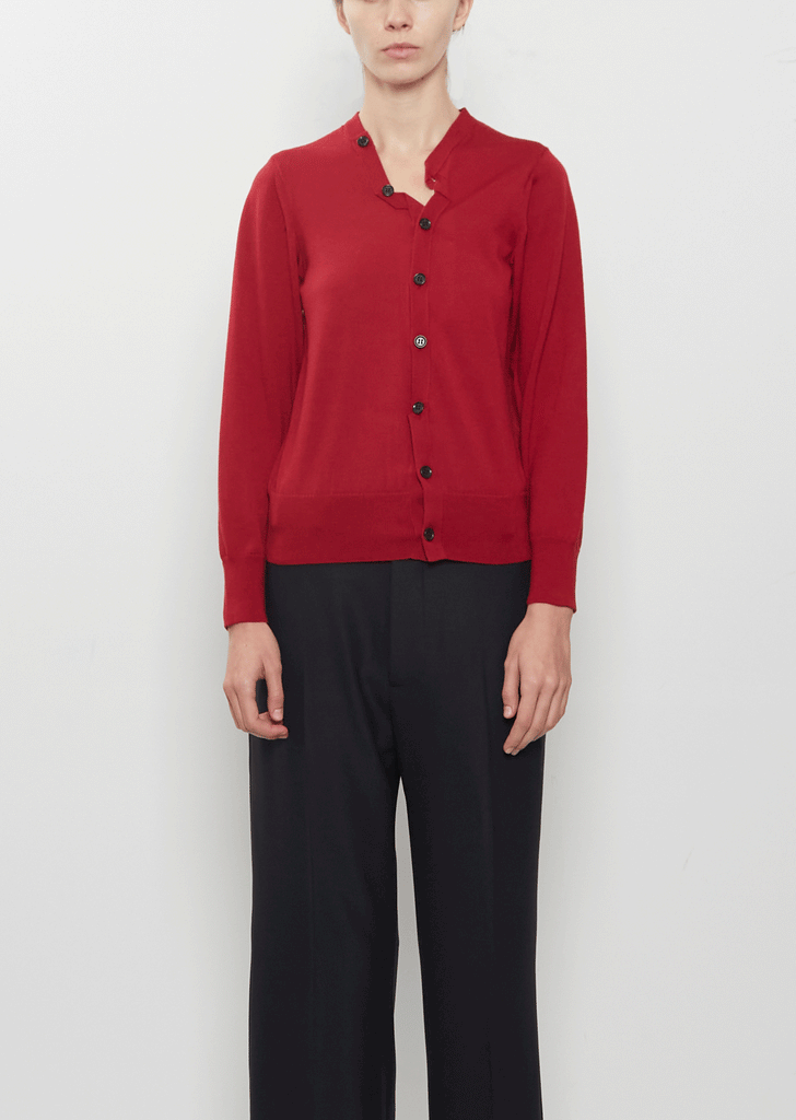 Wool Asymmetric Cardigan