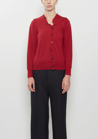 Wool Asymmetric Cardigan