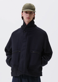 Rib Neck Wool Jacket