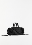 Double Ribbon Rosette Bag, Mini — Black
