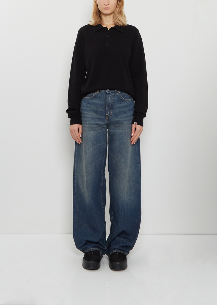 Cotton Denim Roomy Jean