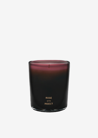 325g Handblown Candle — Rose with Insect