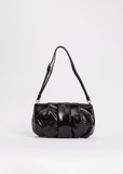 Shoulder Leather Cloud Bag — Ruby