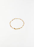 22k Link Chain Ruby Bracelet 7"