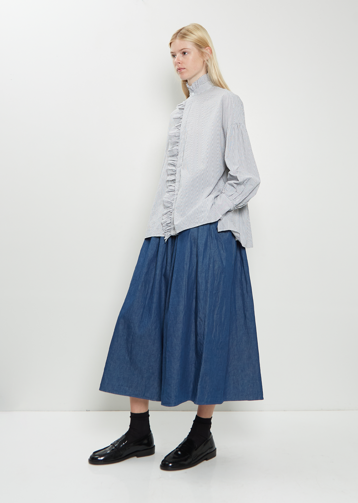 Cotton Ruffle Shirt