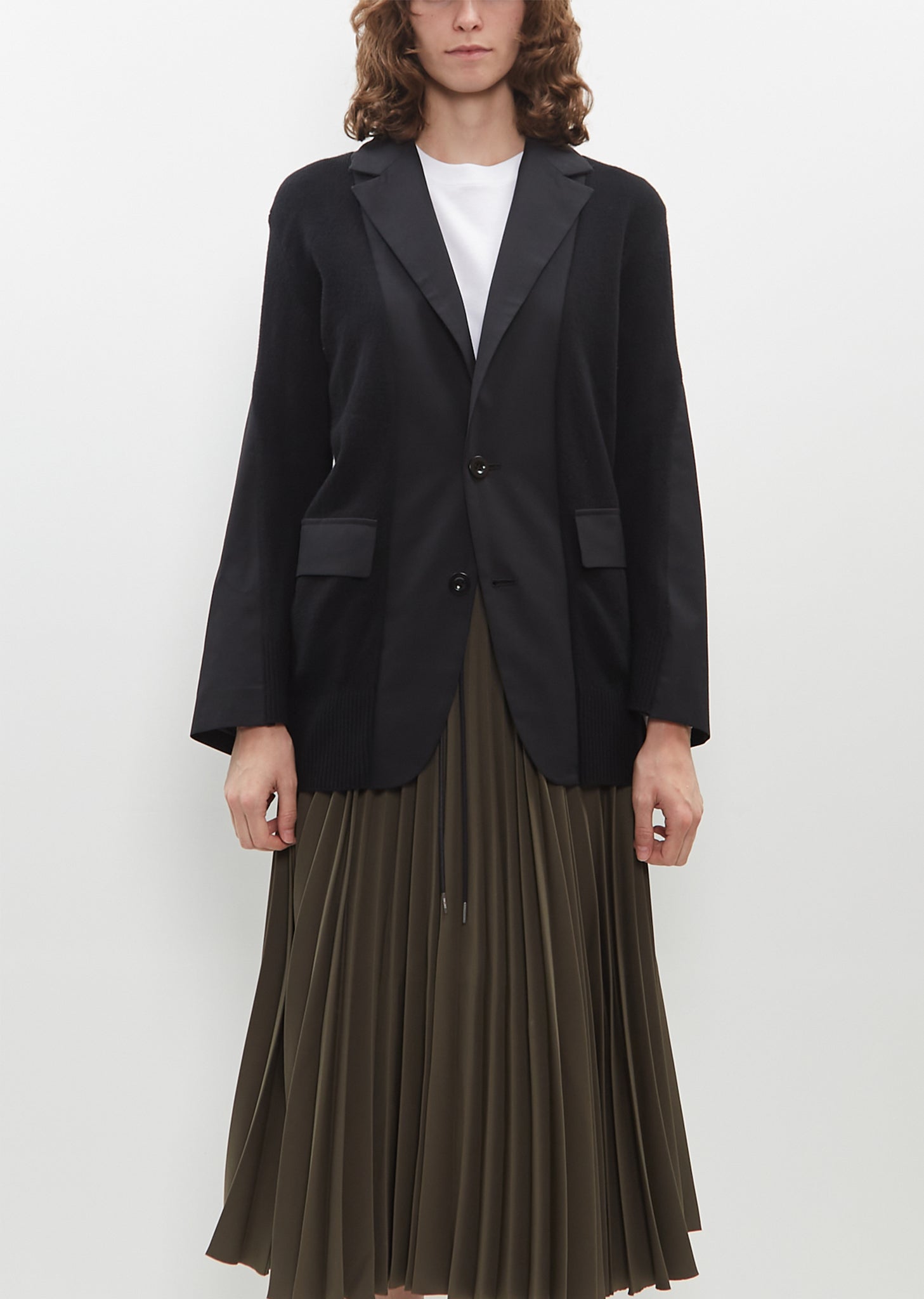 Suiting x Knit Jacket – La Garçonne 