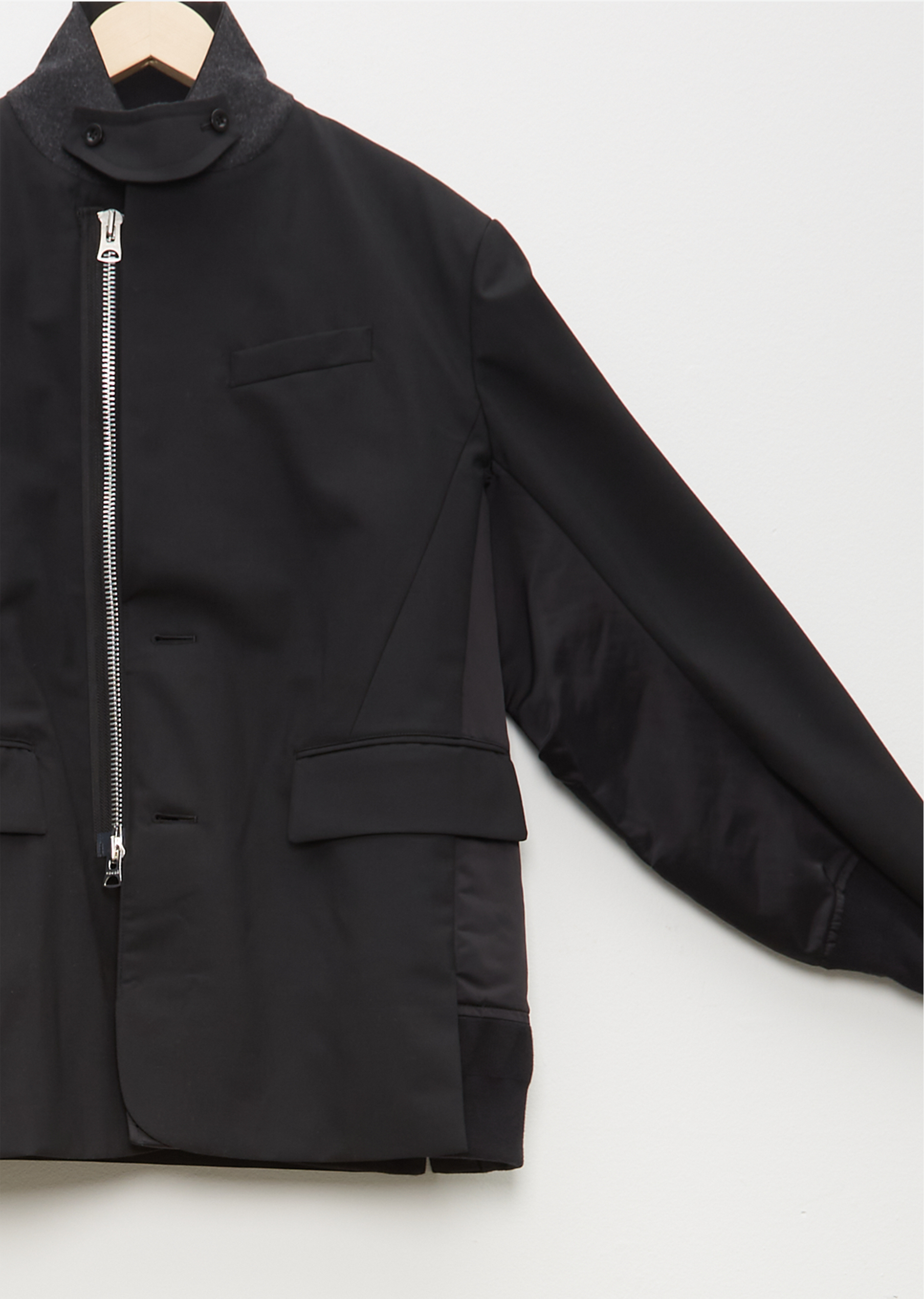 Suiting x Nylon Twill Jacket – La Garçonne Suiting x Nylon Twill Jacket – La Garçonne