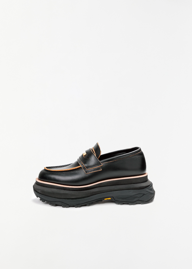 Leather Platform Loafers