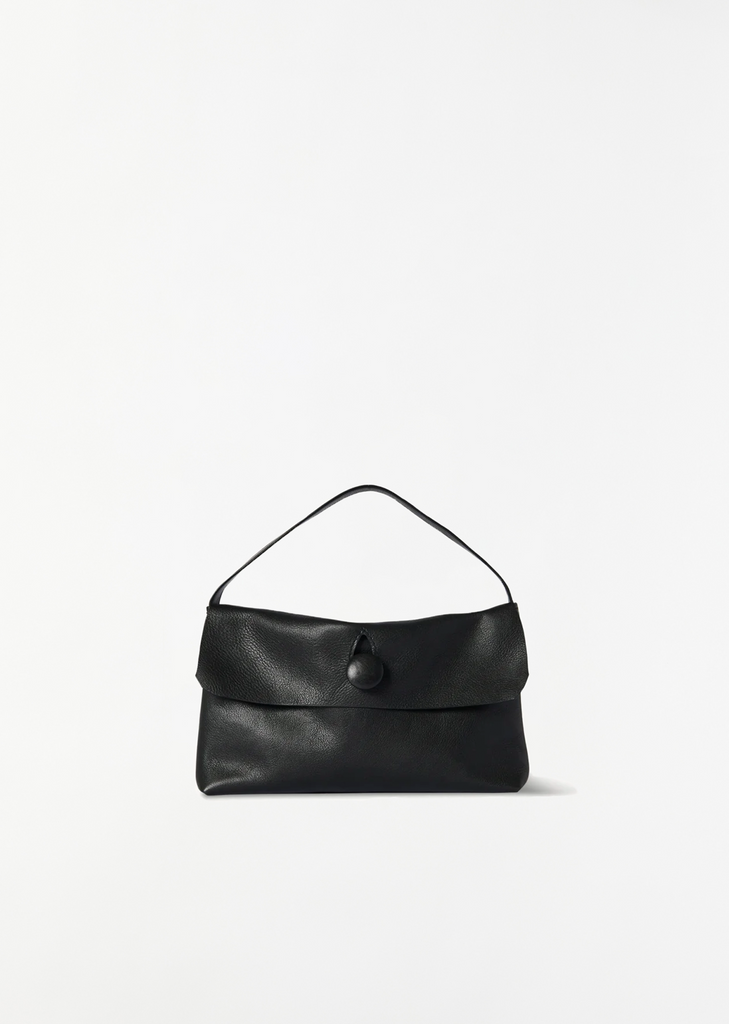 Sally Leather Handbag — Black