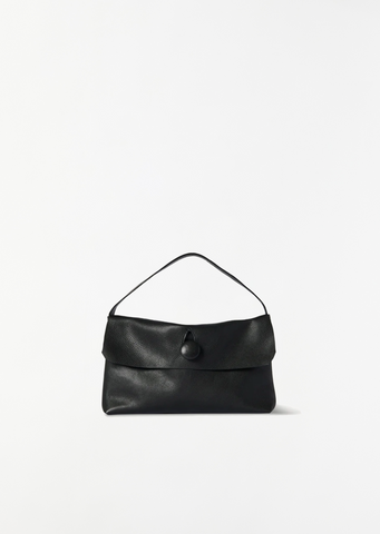 Sally Leather Handbag — Black