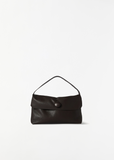 Sally Leather Handbag — Dark Brown