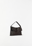 Sally Leather Handbag — Dark Brown