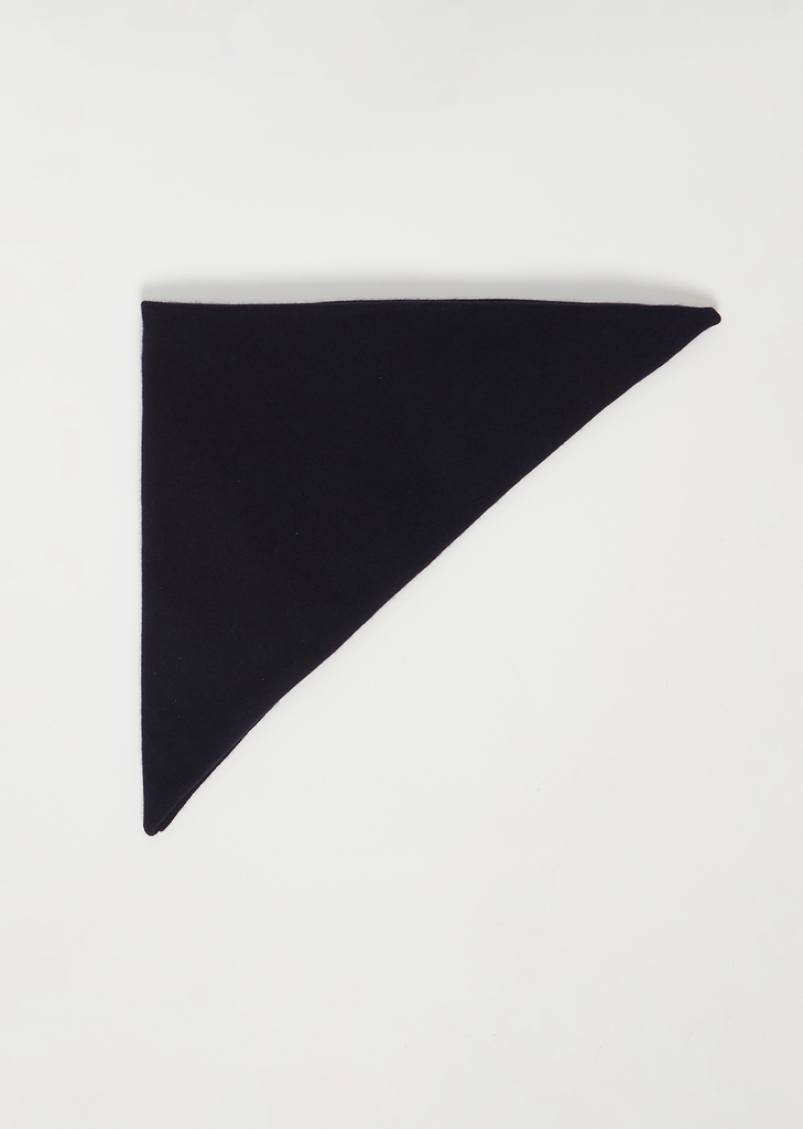 Monk Cashmere Triangle Scarf — Midnight