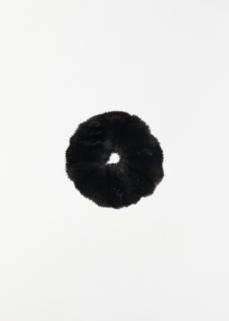 Gaby Mink Scrunch — Black