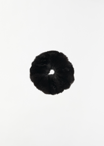 Gaby Mink Scrunch — Black