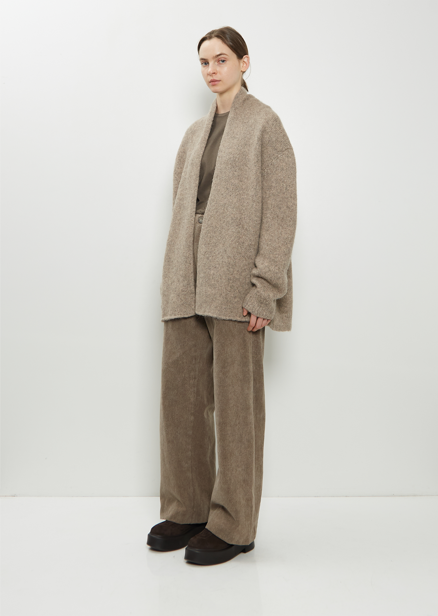Loft Alpaca Pima Cotton Shawl Cardigan – La Garçonne Loft Alpaca Pima Cotton Shawl Cardigan – La Garçonne