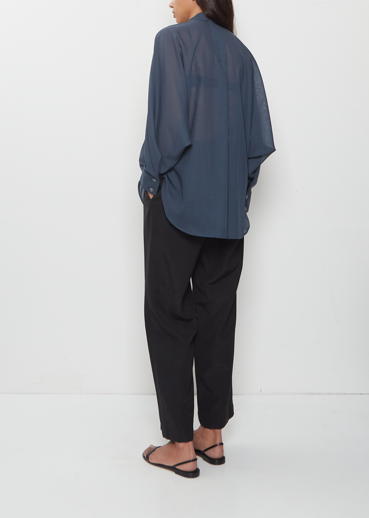 Sheer Wool Dolman Sleeve Shirt