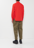 Classic Collar Cotton Shirt — Red