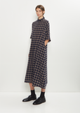 Wool Check Shirt Dress