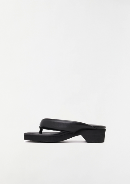 Leather Heel Geta – La Garçonne