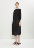 Embroidered Dot Silk Slip Skirt