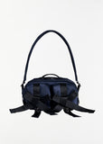 Beaded Classic Bow Crossbody Bag — Navy