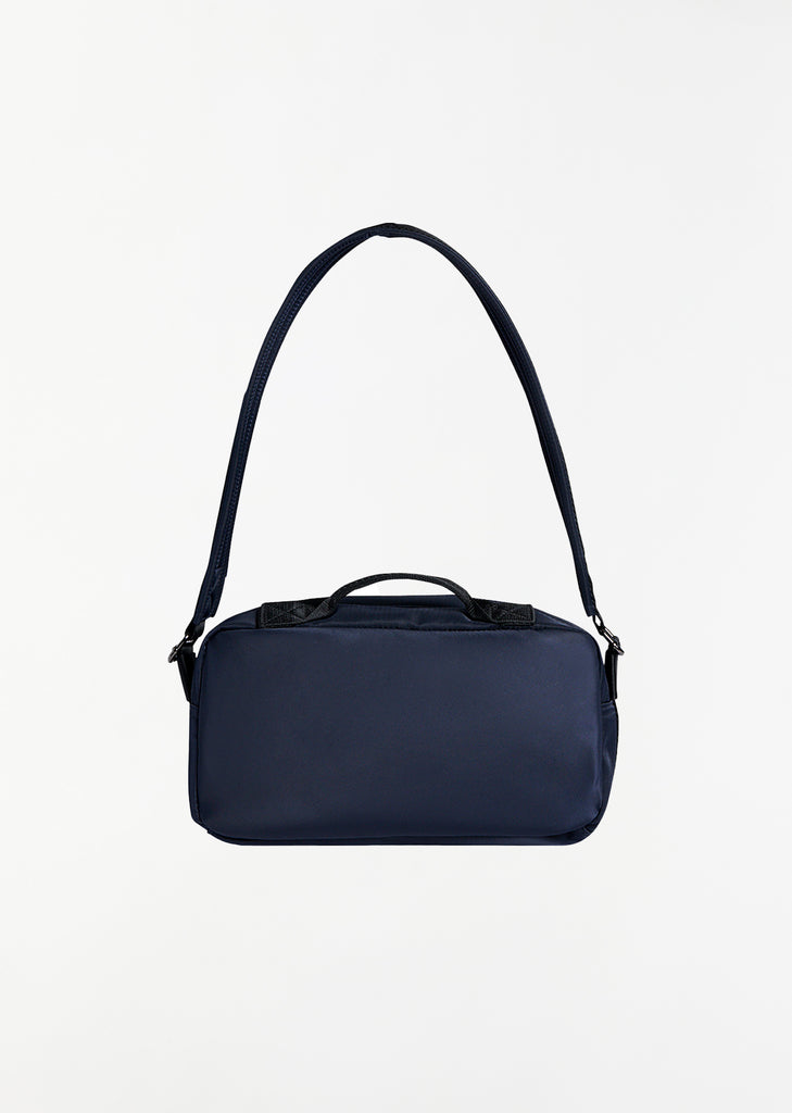 Beaded Classic Bow Crossbody Bag — Navy