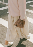n°403 Mary Cotton Cashmere Skirt — Chalk