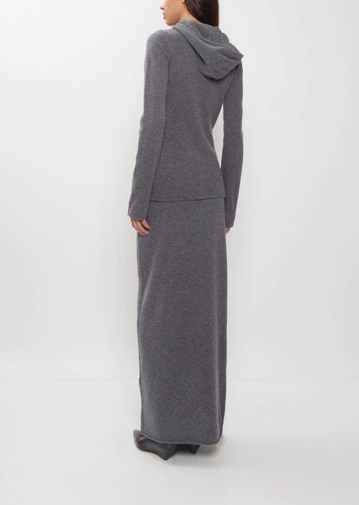 Long Straight Merino Wool Skirt