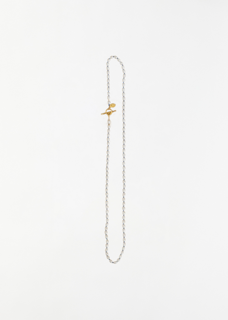 22k Keshi Pearl Necklace 18" — Sky