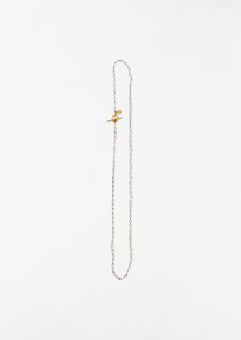 22k Keshi Pearl Necklace 18" — Sky