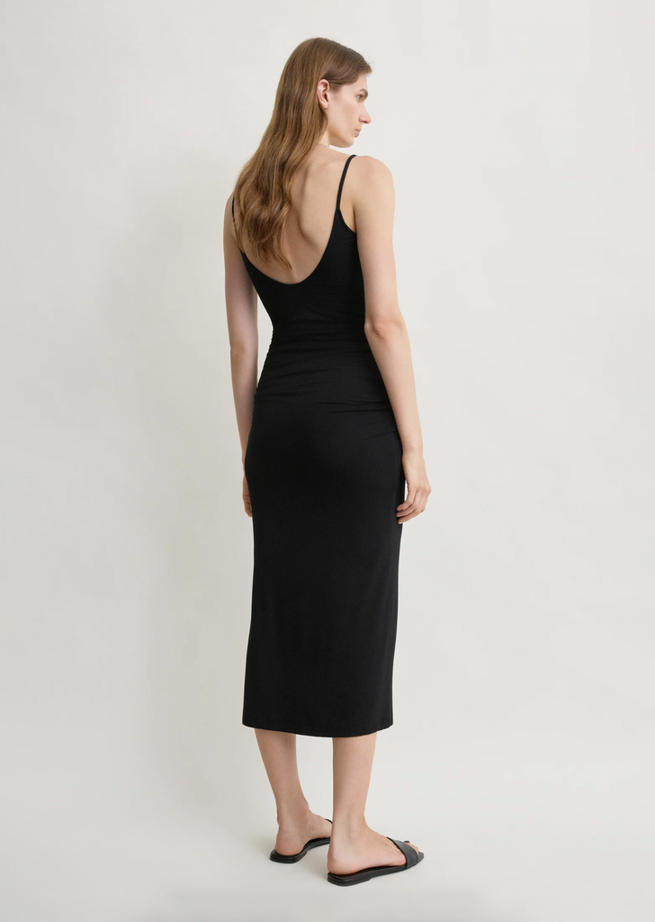 Draped Jersey Slip Dress